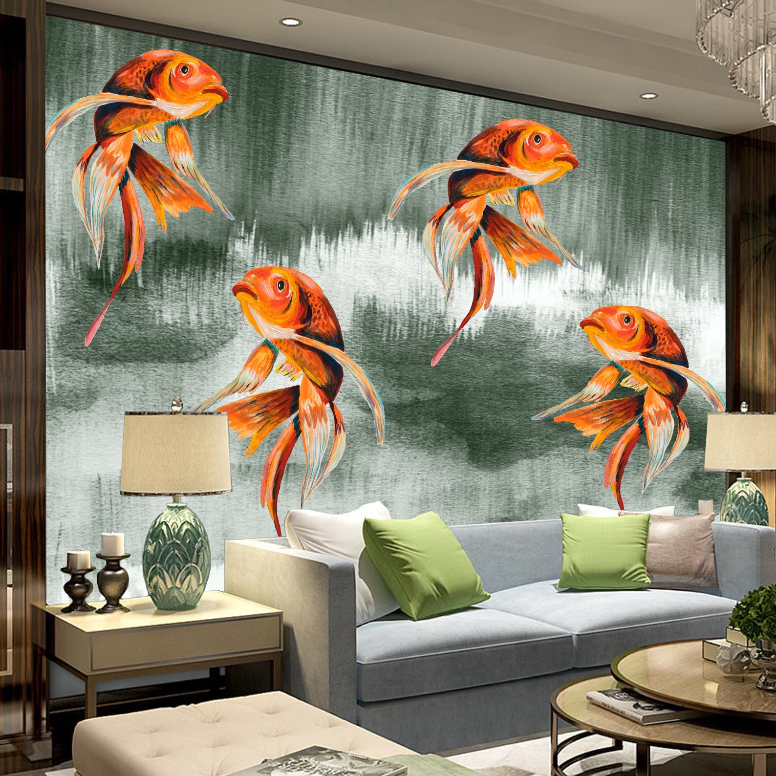 Mural Koi Fish Art