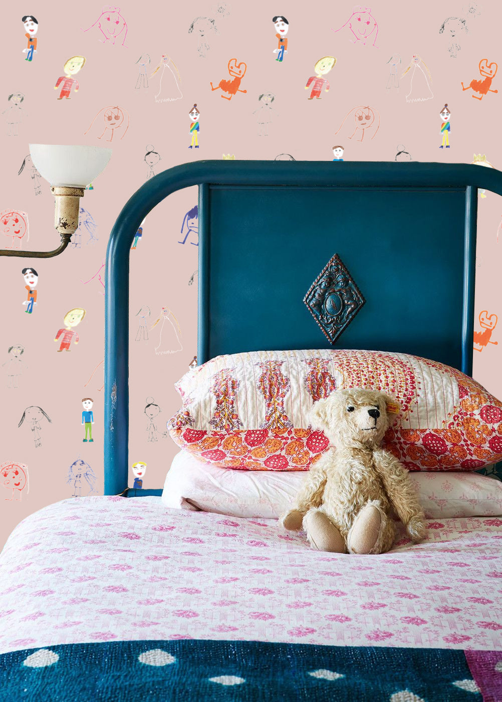 Behang poppetjes Felice en Ghislaine