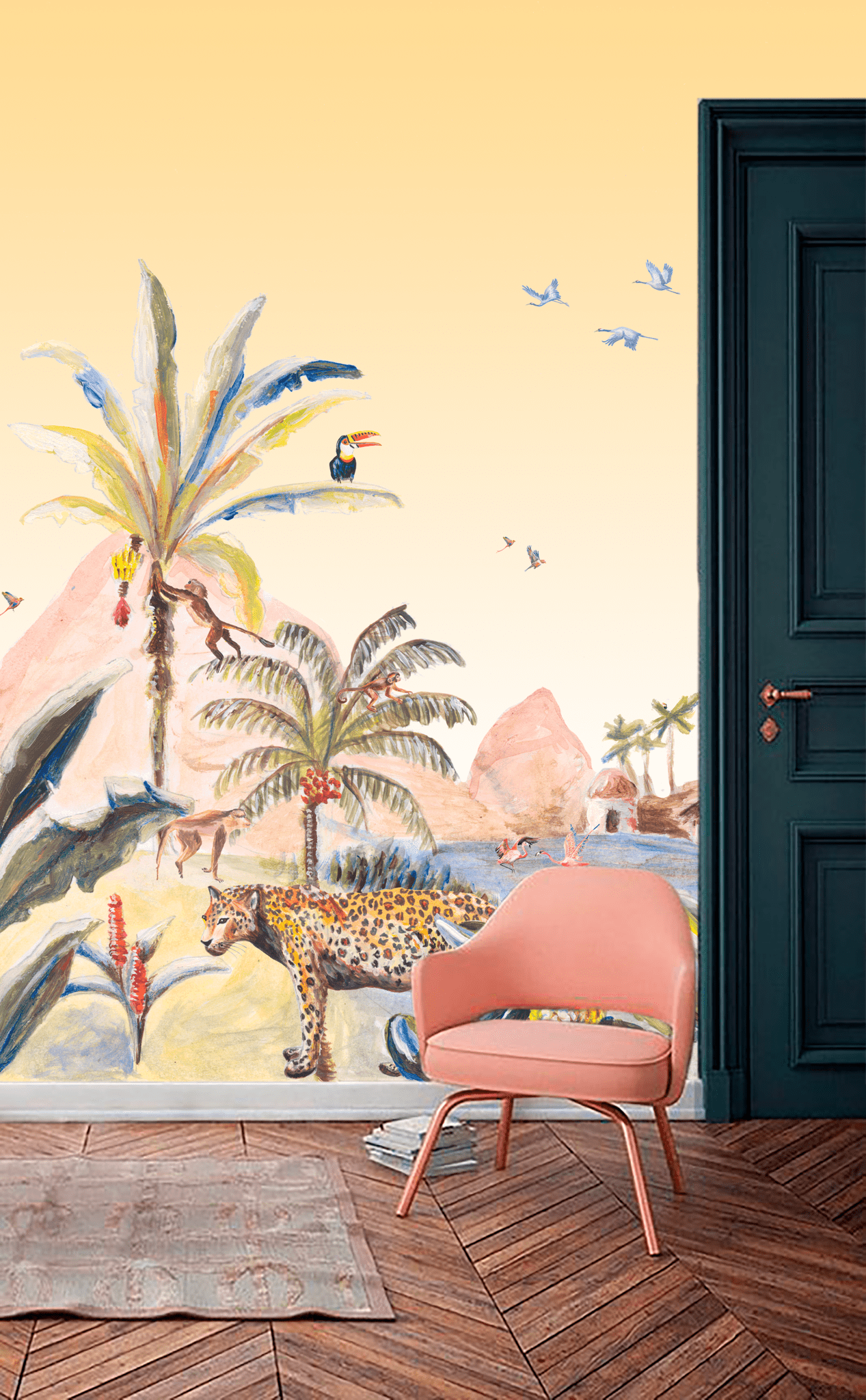 Mural Jungle landschap origineel Jungle Landscape
