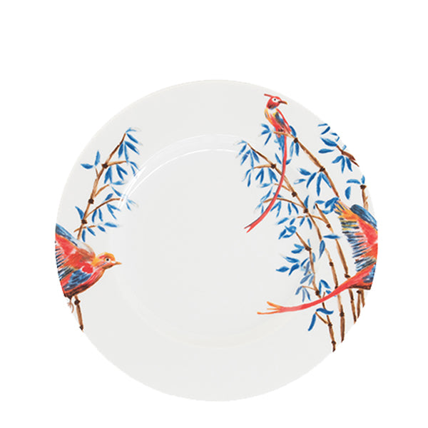 4x Breakfast plates Bamboo & Singing Birds