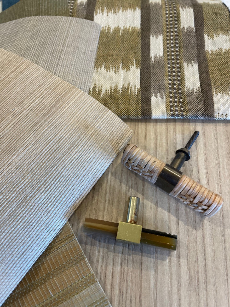 bamboe behang Khaki groen