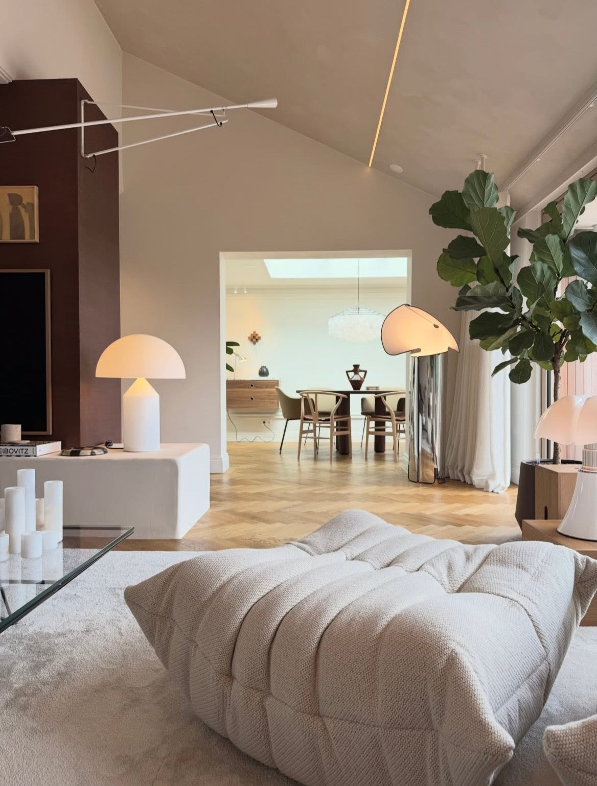 Natuurlijk behang sisal gebrande omber