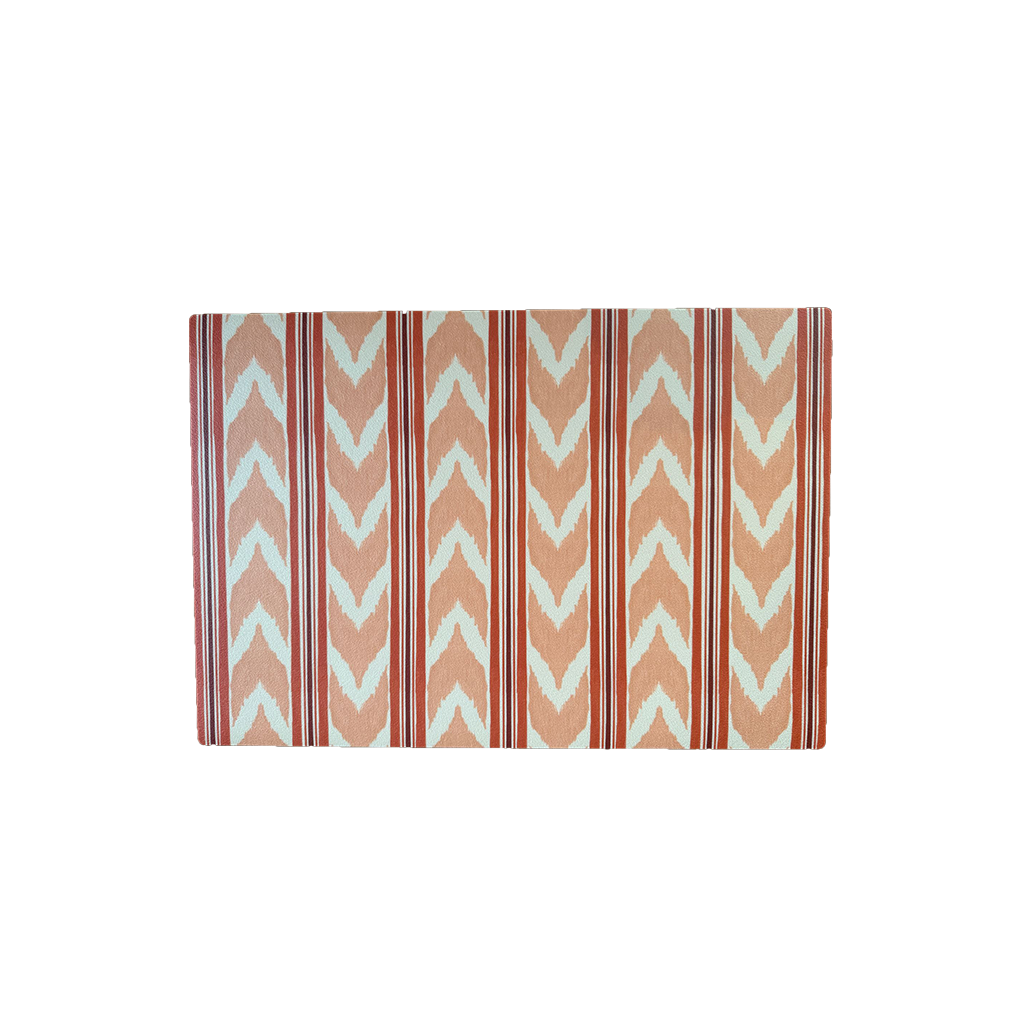 Placemat Edgy Ikat perzik roze