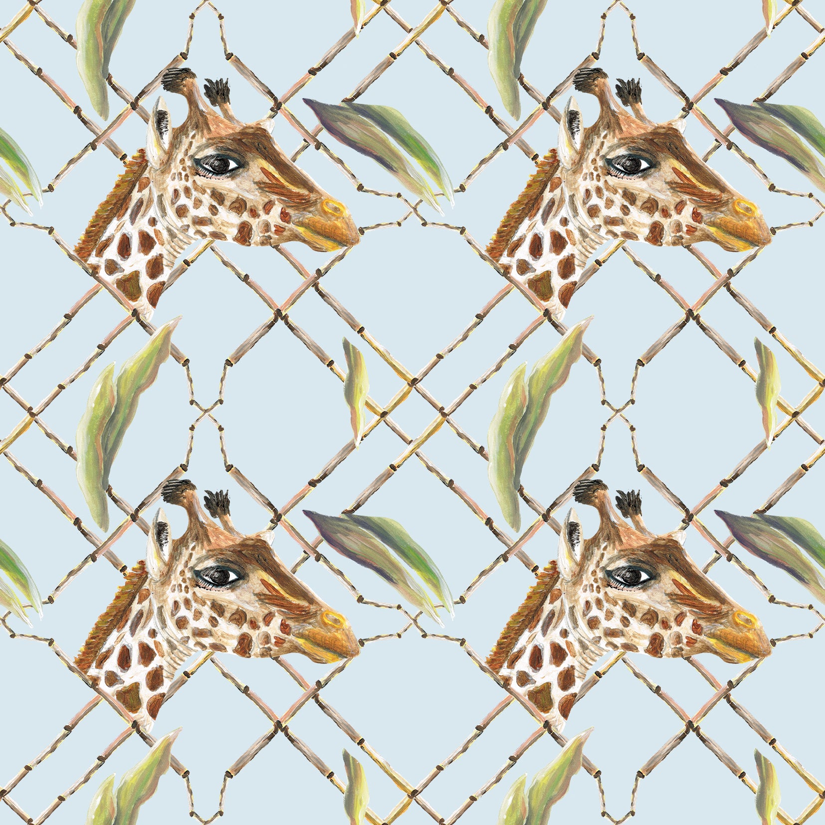 Behang Giraffen in de Savanne