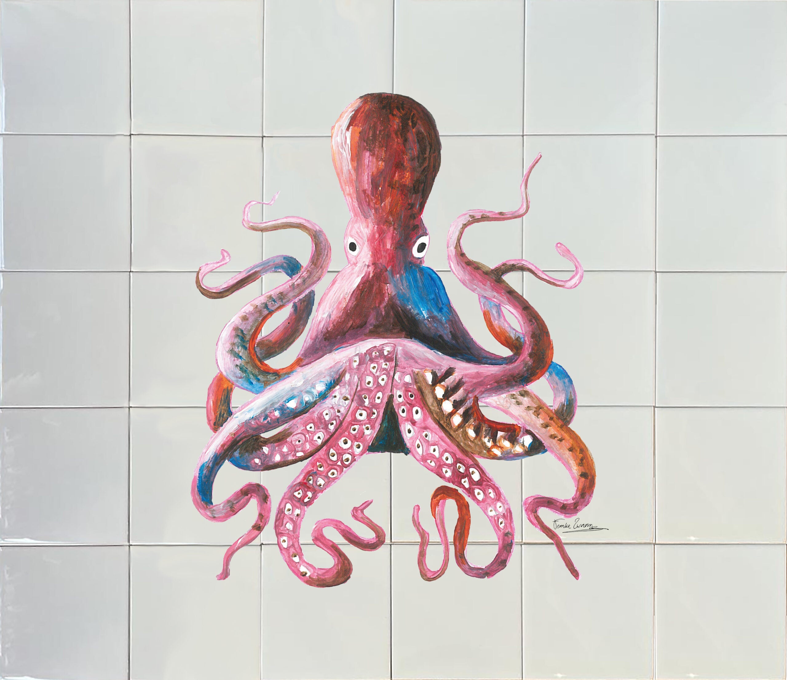 Tegeltableau Octopus