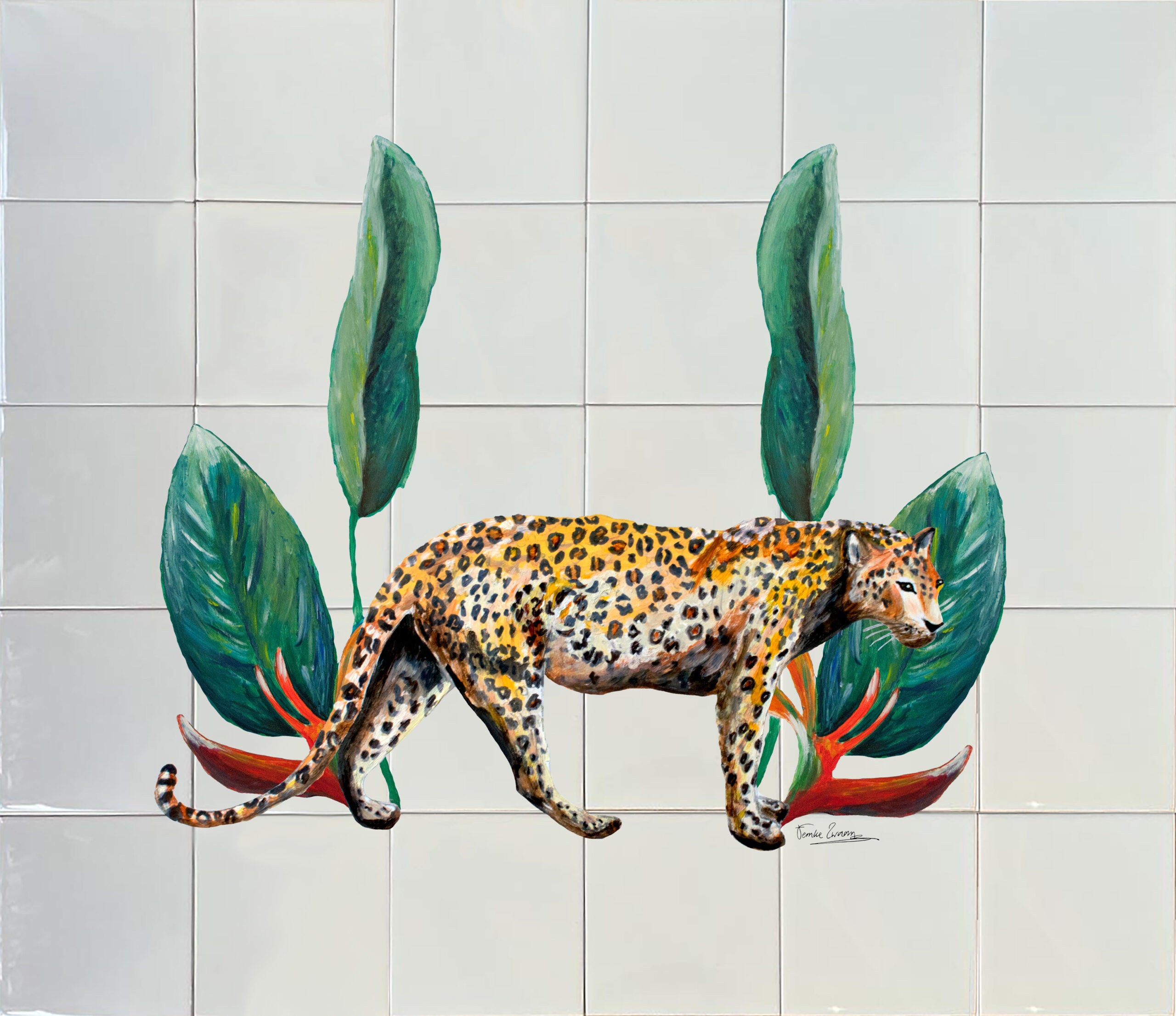 Tegeltableau Panther