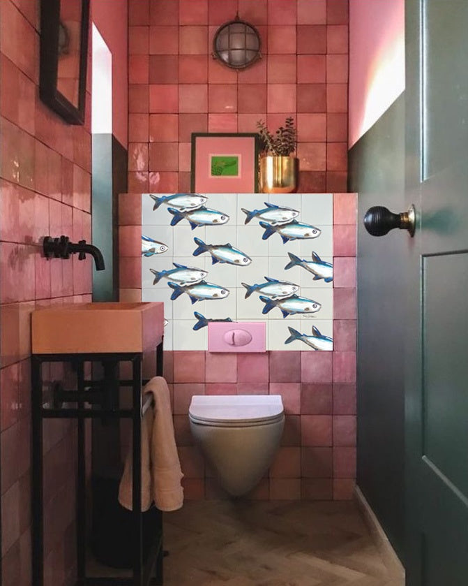 Tegeltableau Sardientjes