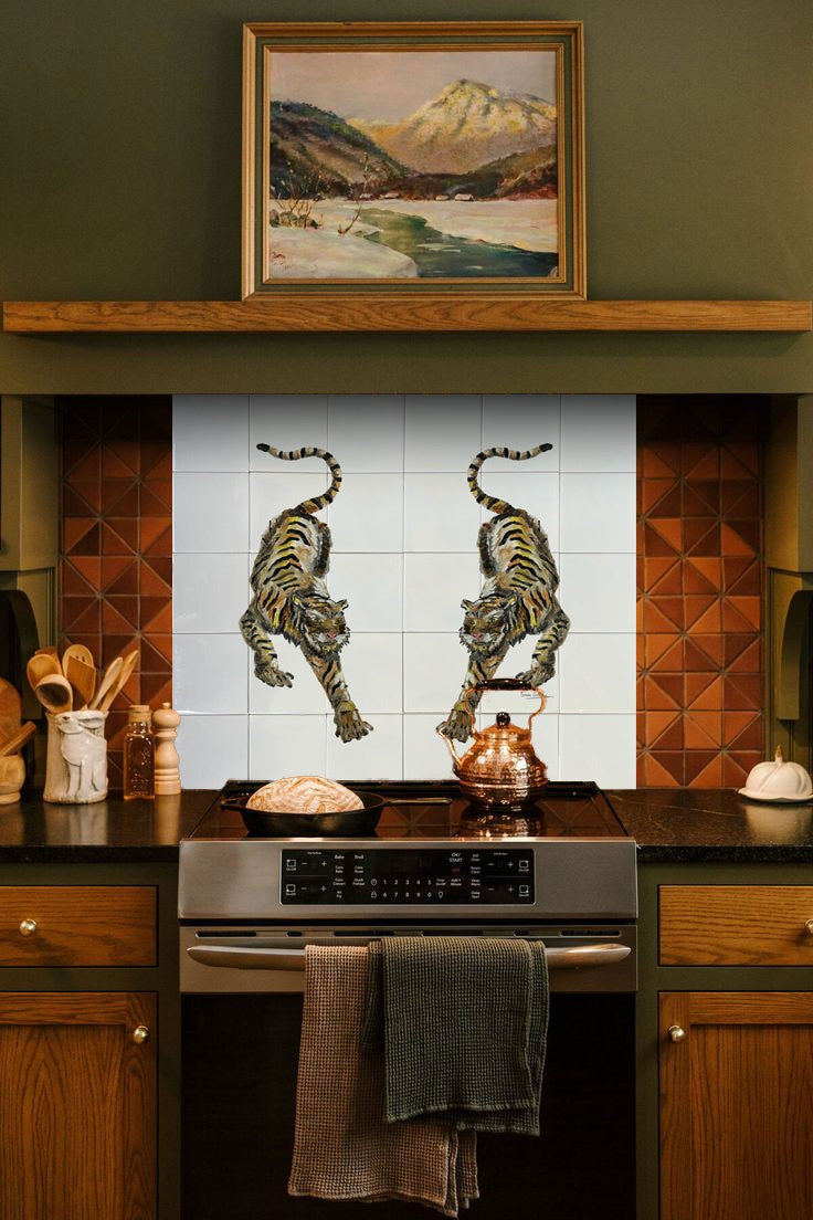 Tegeltableau Tijgers