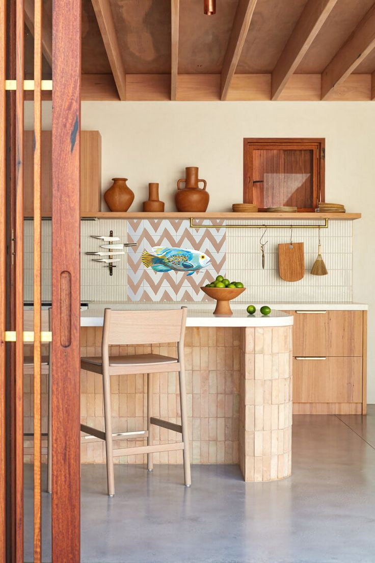 Tegeltableau Ikat Vis