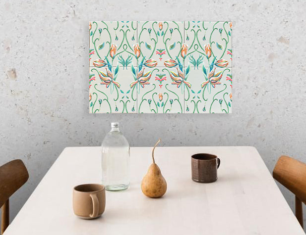 Tegeltableau Art Nouveau French Tulip