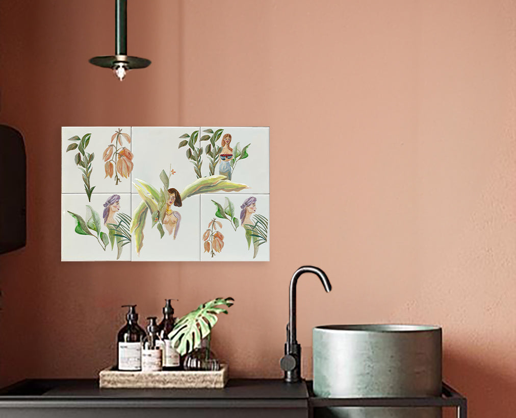 Tegeltableau garden of eden
