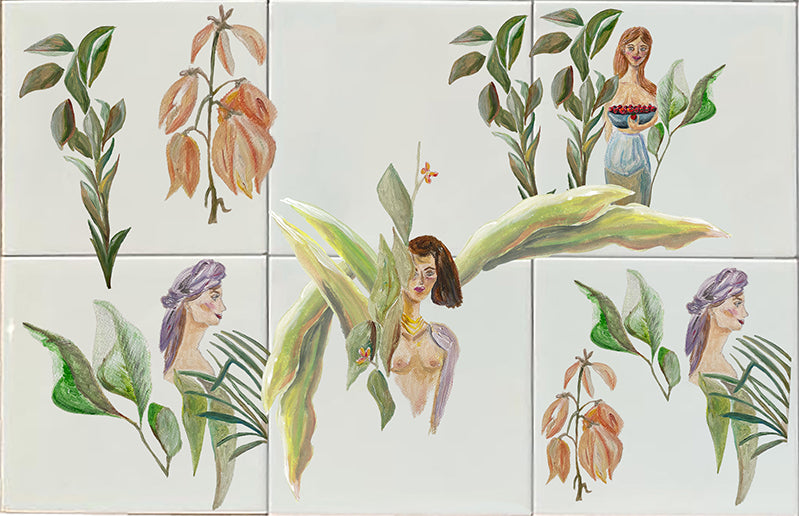 Tegeltableau garden of eden