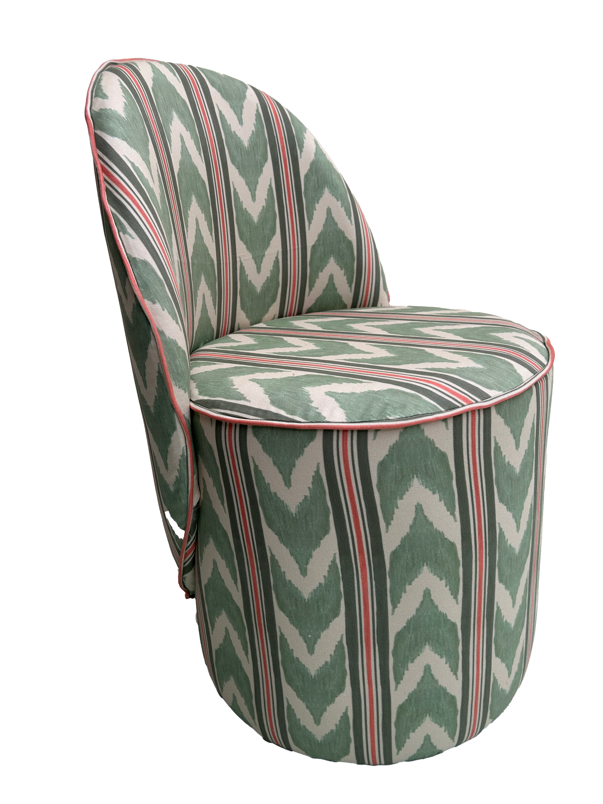 Poef met leuning Edgy Ikat