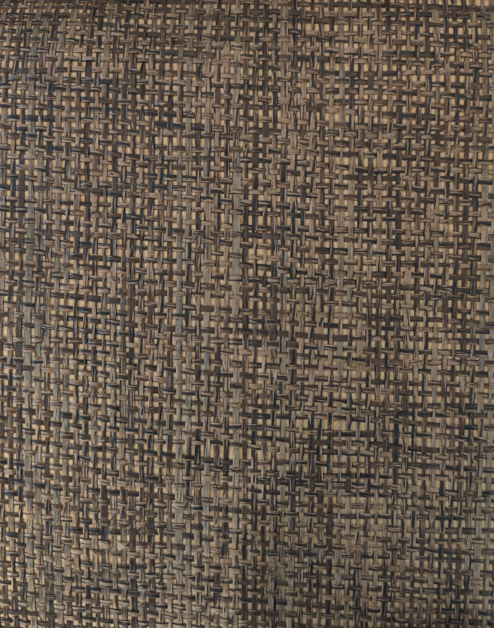 Wallpaper weave dark brown raffia