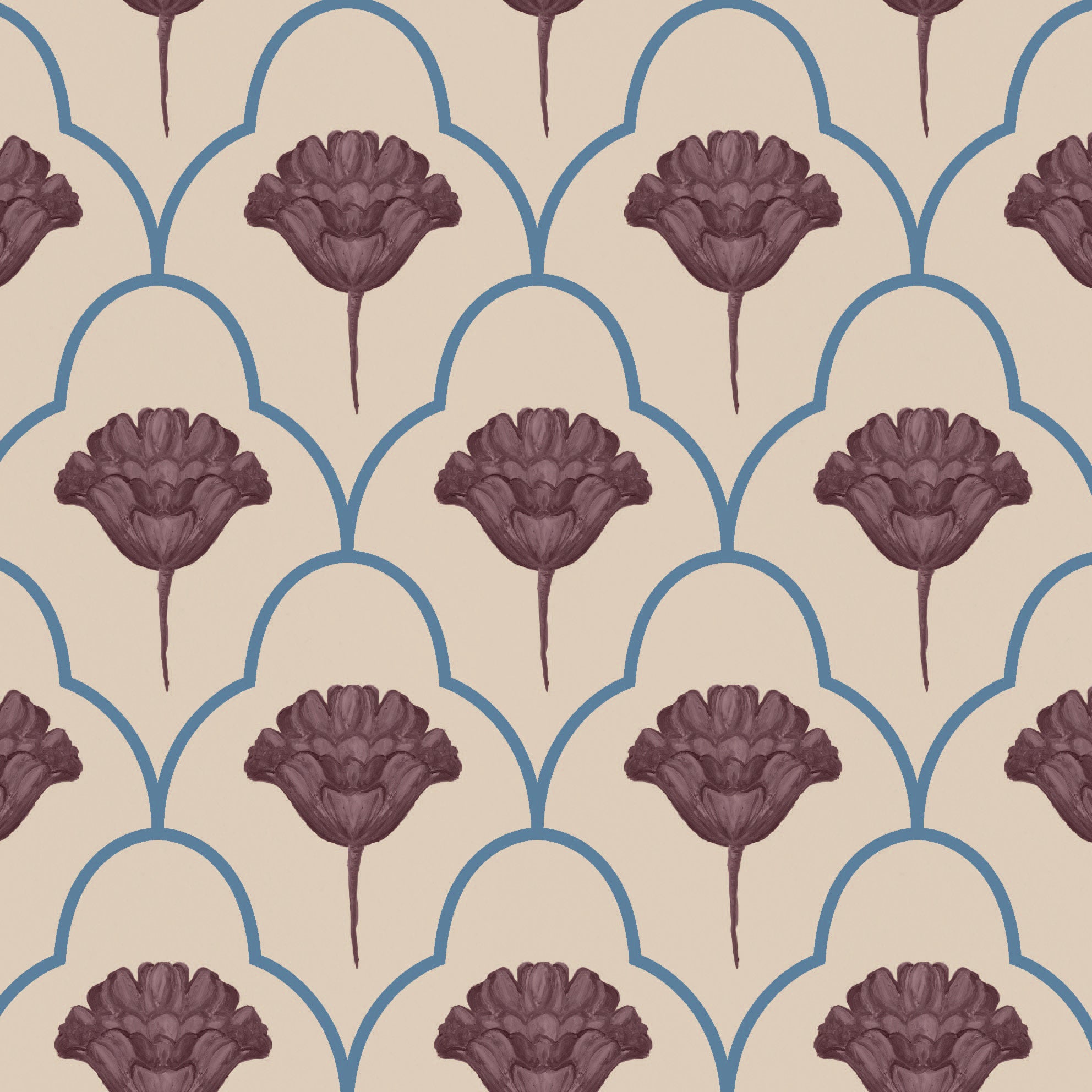 Behang Indian Flowers