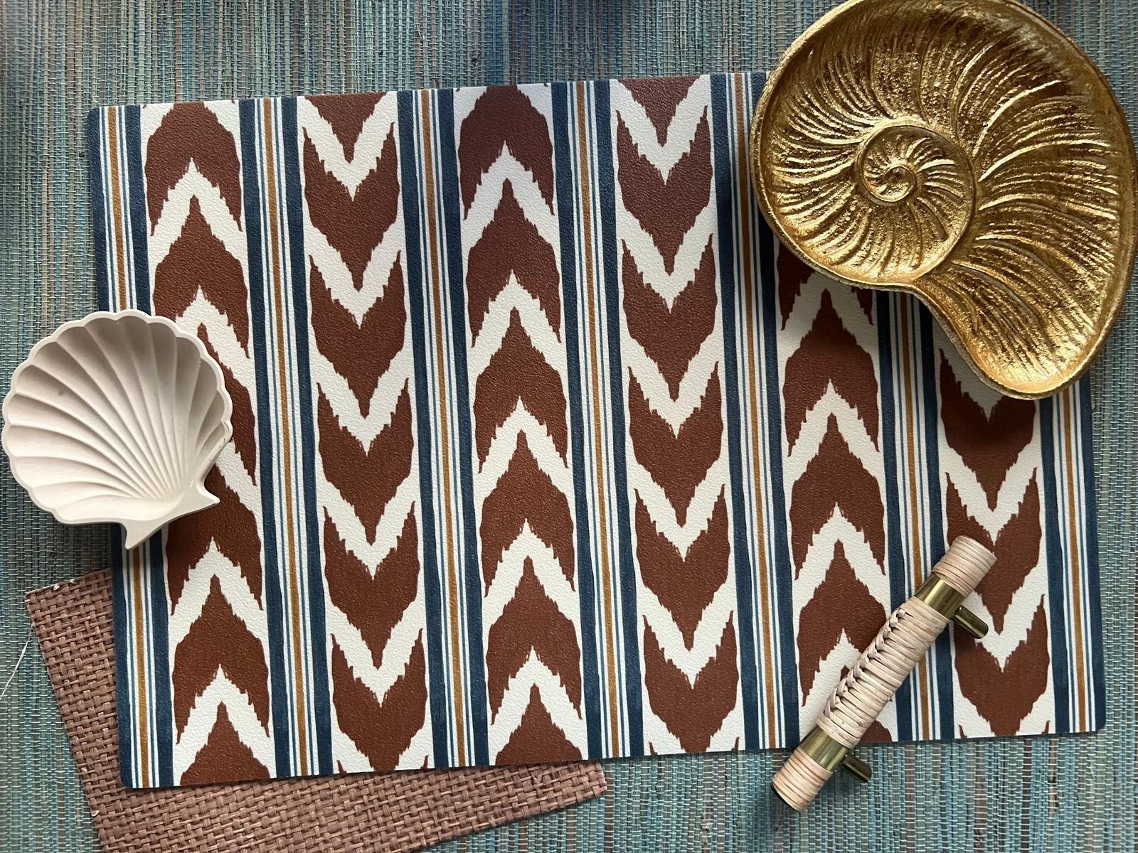 Placemat Edgy Ikat bruin