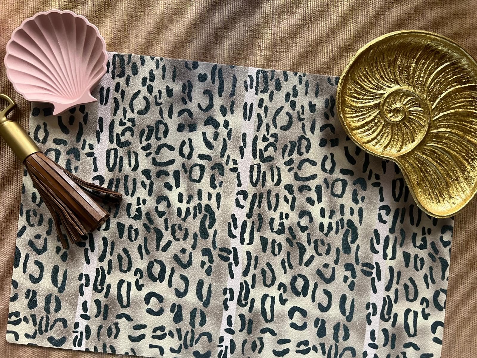 Placemat Leopard print Brown