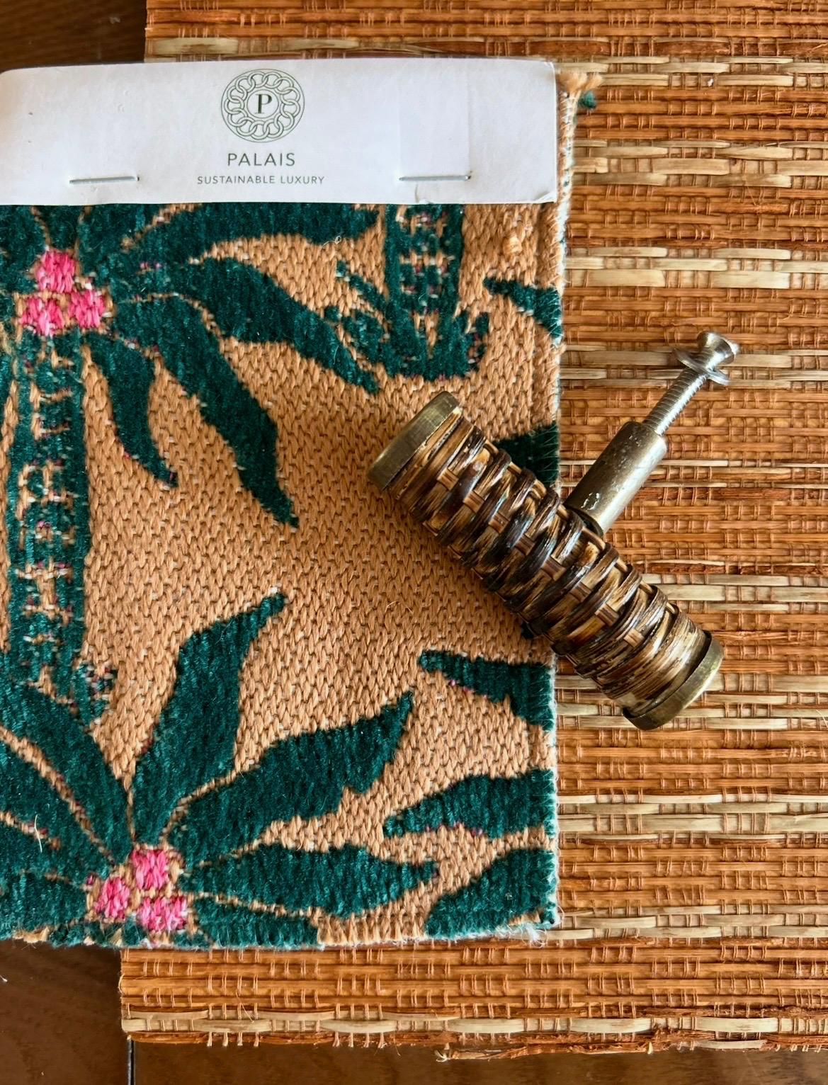 Kastknop rotan donkerbruin