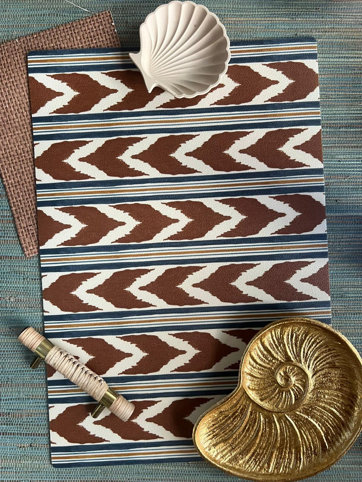 Placemat Edgy Ikat bruin