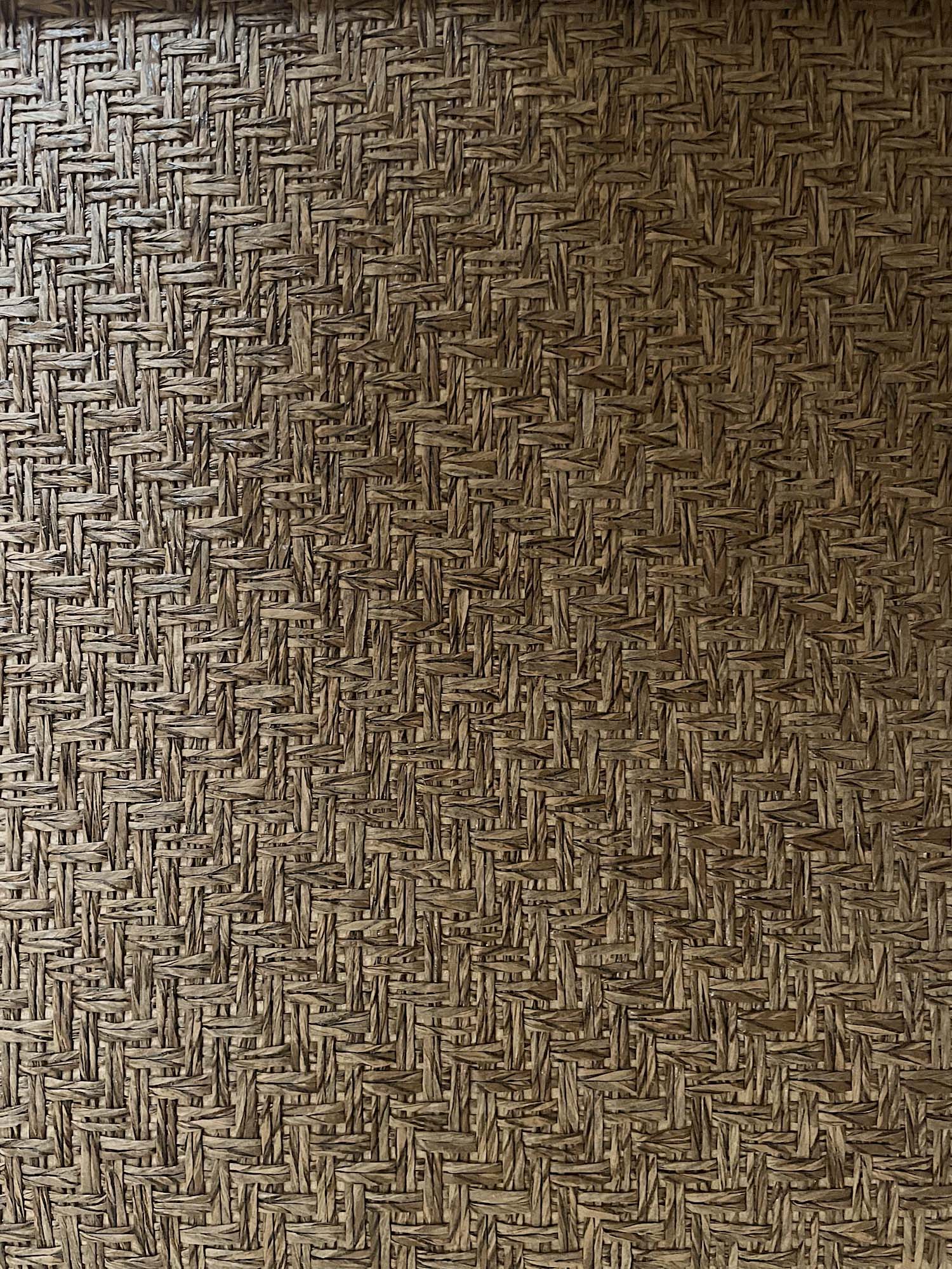 Behang weave rattan gevlochten donkerbruin
