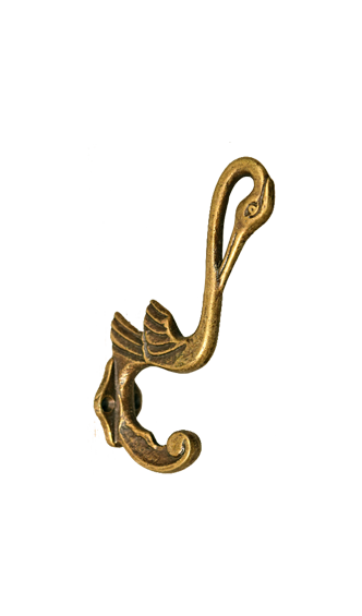 Hook swan brass