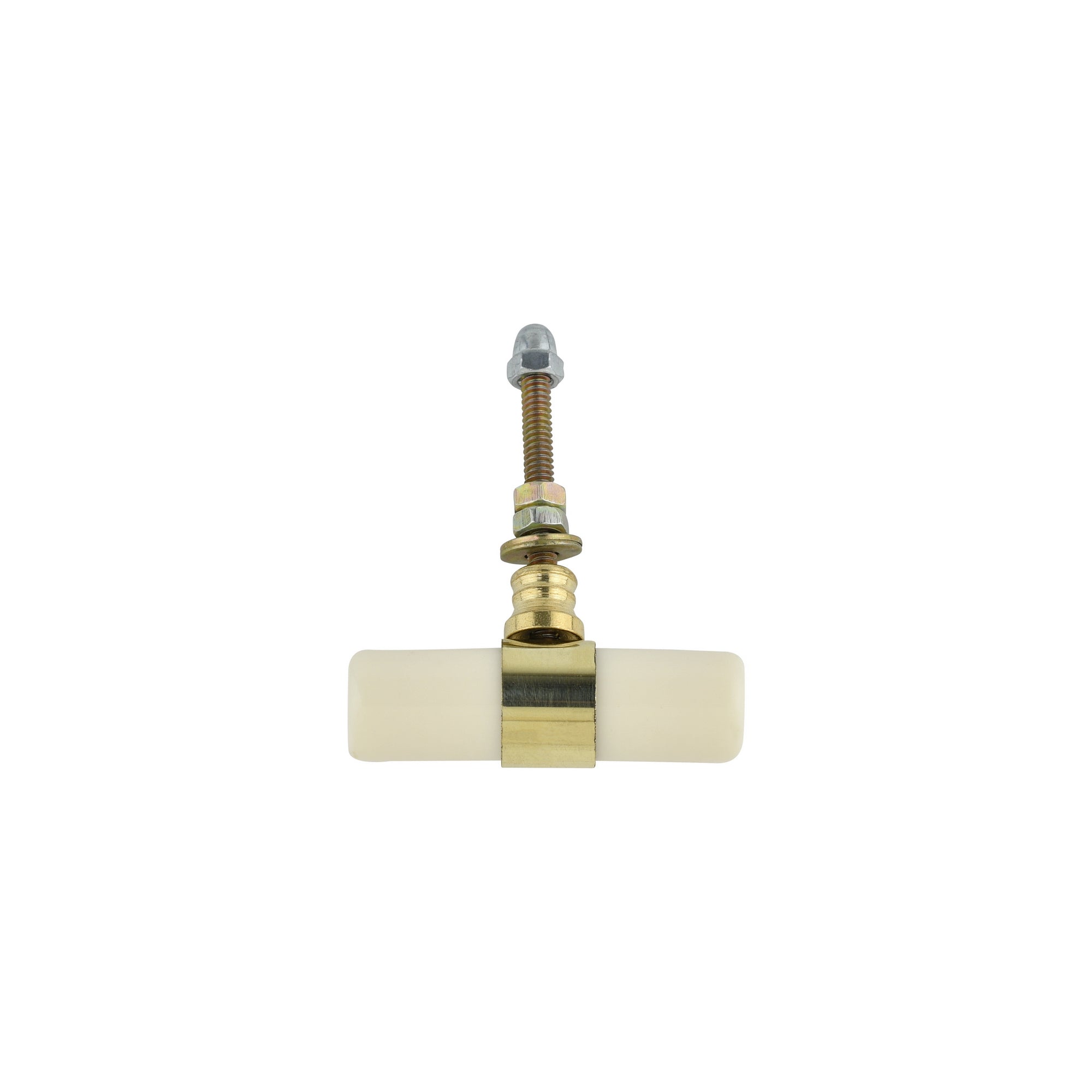 Deurknopje off white messing