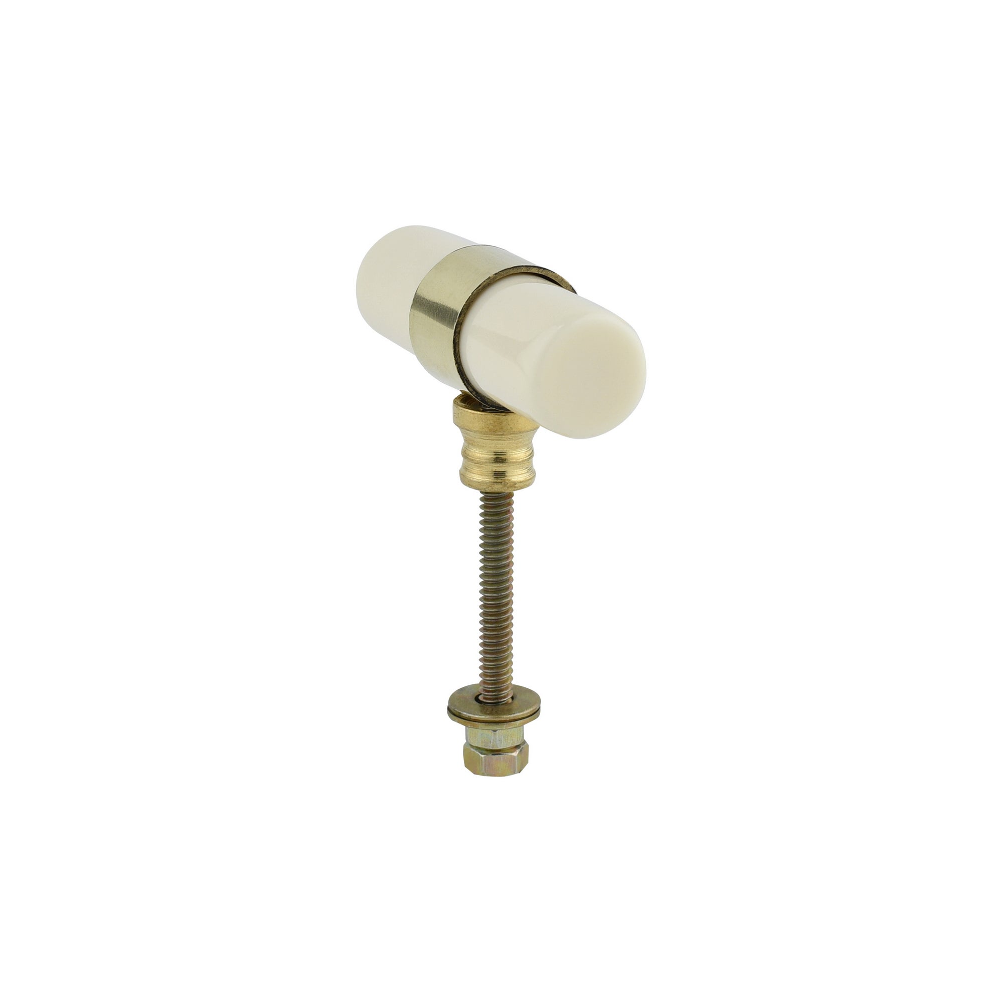 Deurknopje off white messing