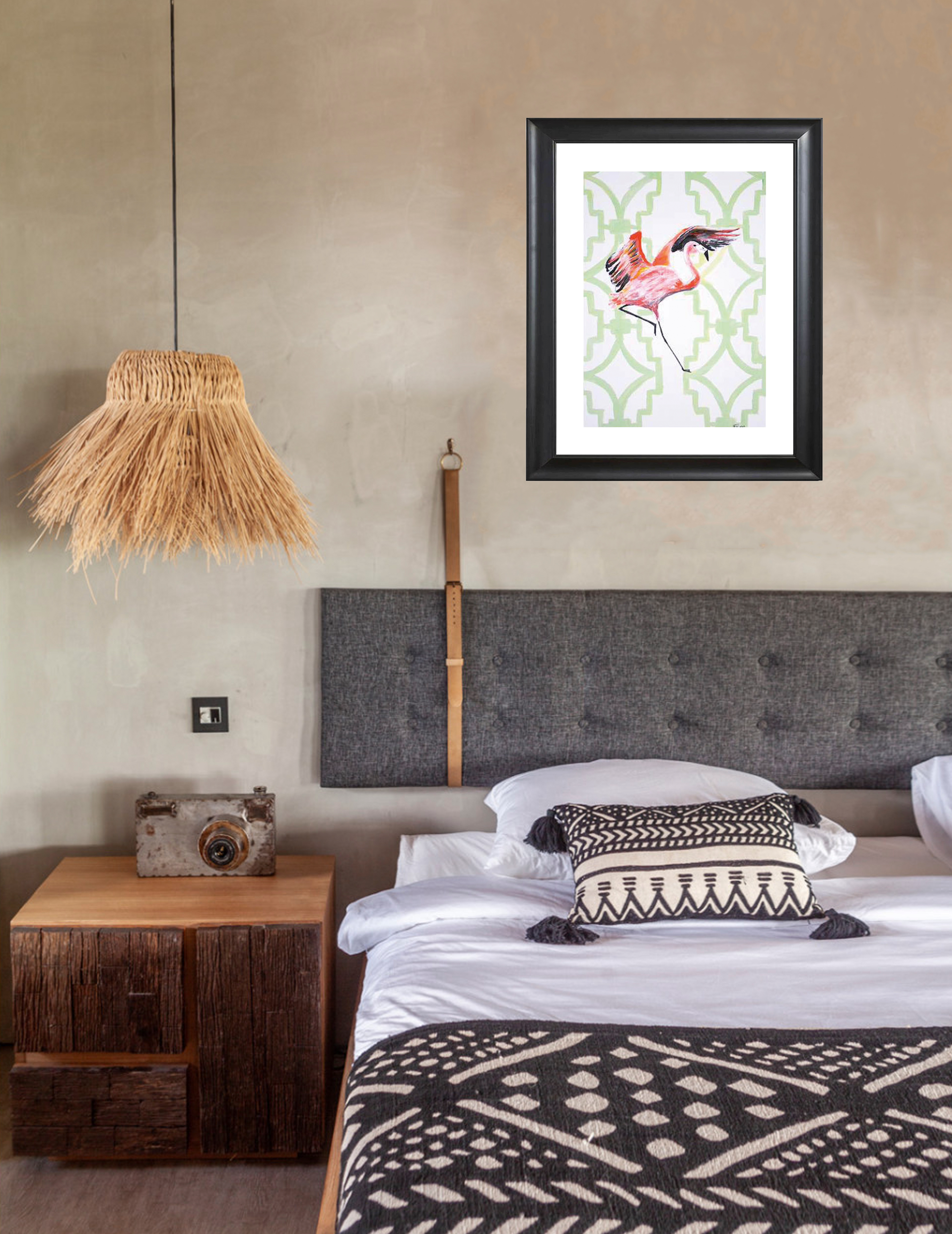 Art print flamingo
