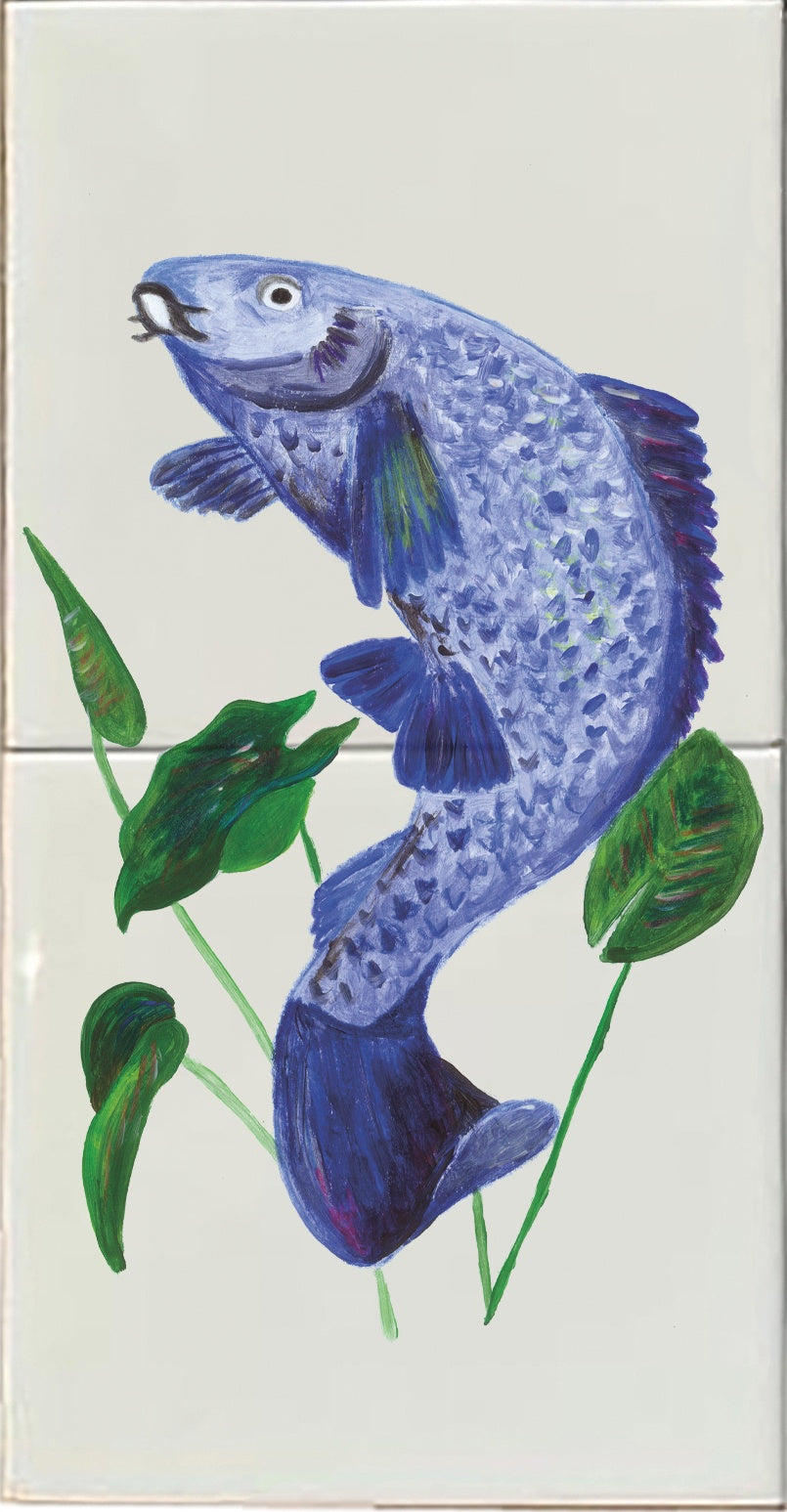 Tegeltableau Blauwe Karper