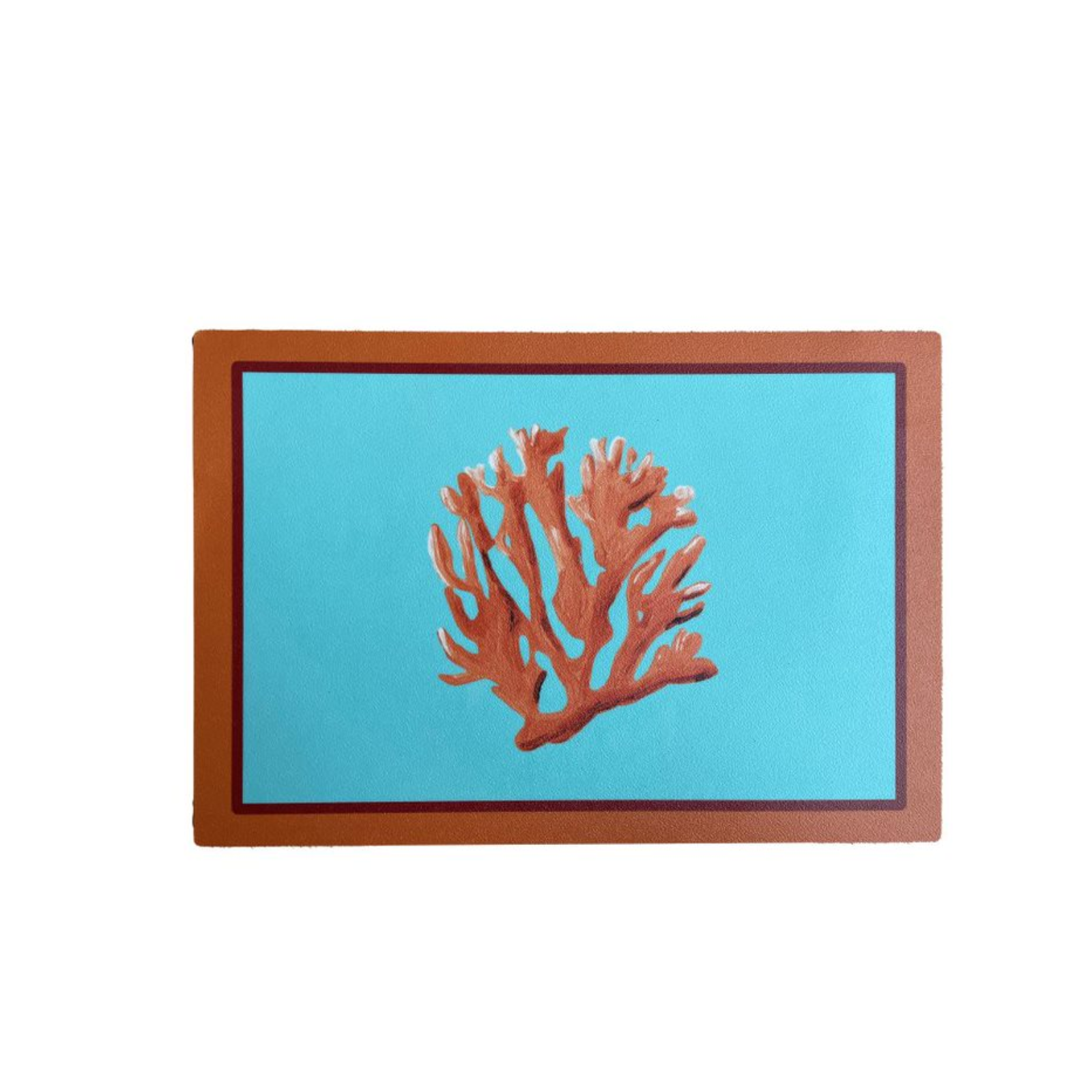 Placemat Koraalrood met Blauw