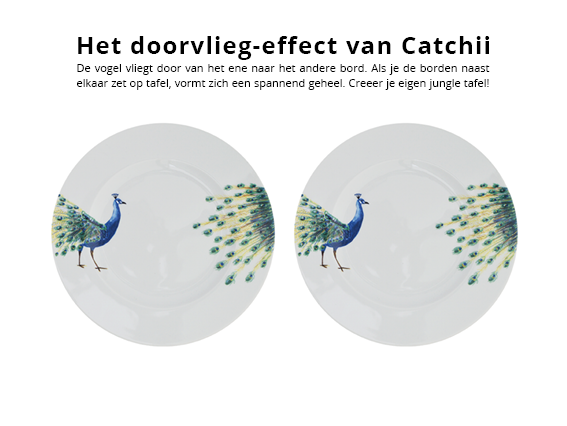 4x Dinner Plate Peacock