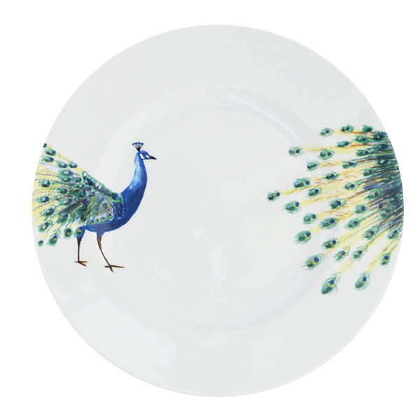4x Dinner Plate Peacock