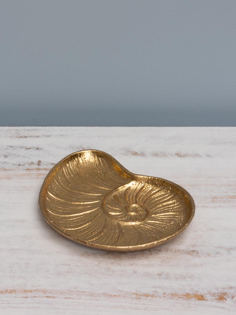 Gouden schelp dienblad