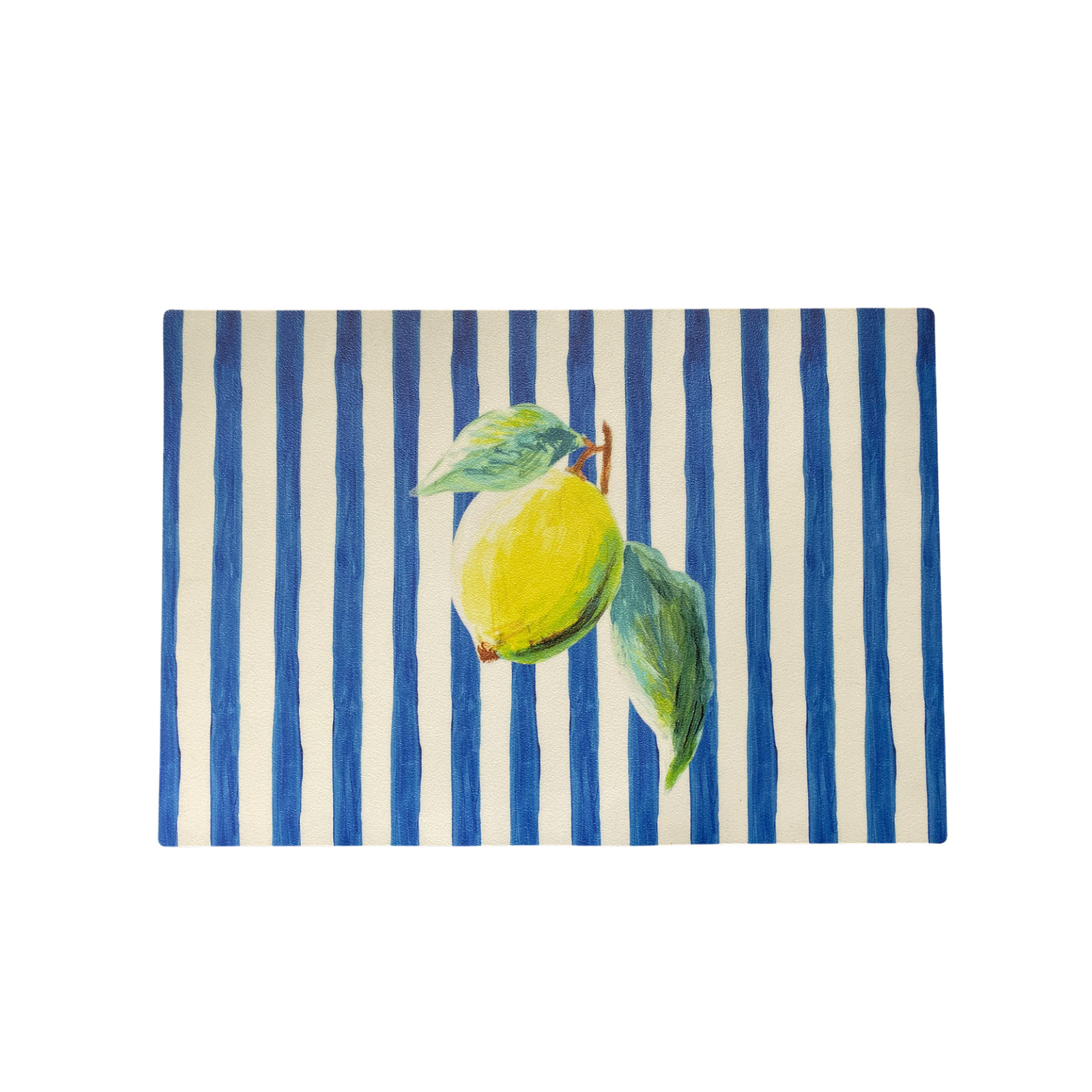 Placemat Strepen Blauw Citroen