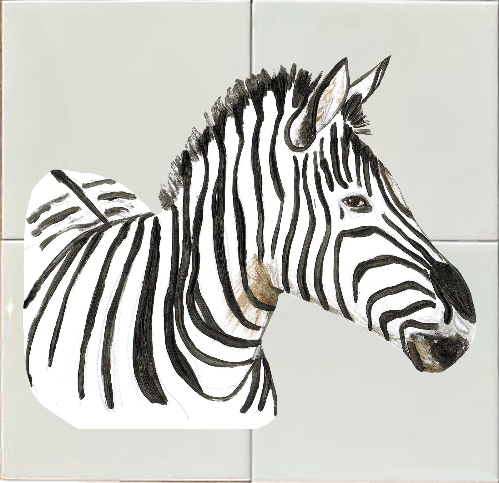 Tegeltableau Zebra