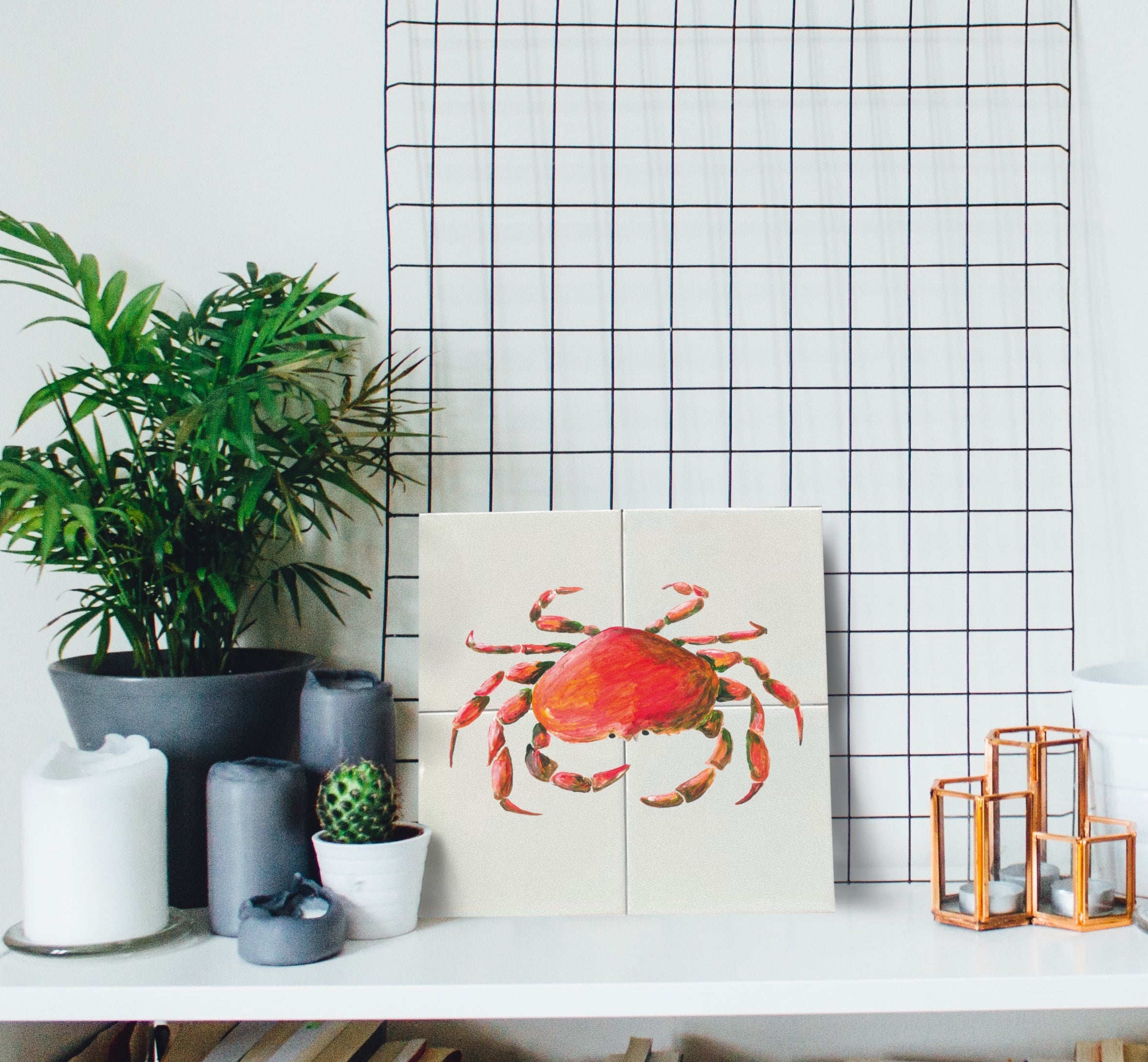 Tegeltableau Krab