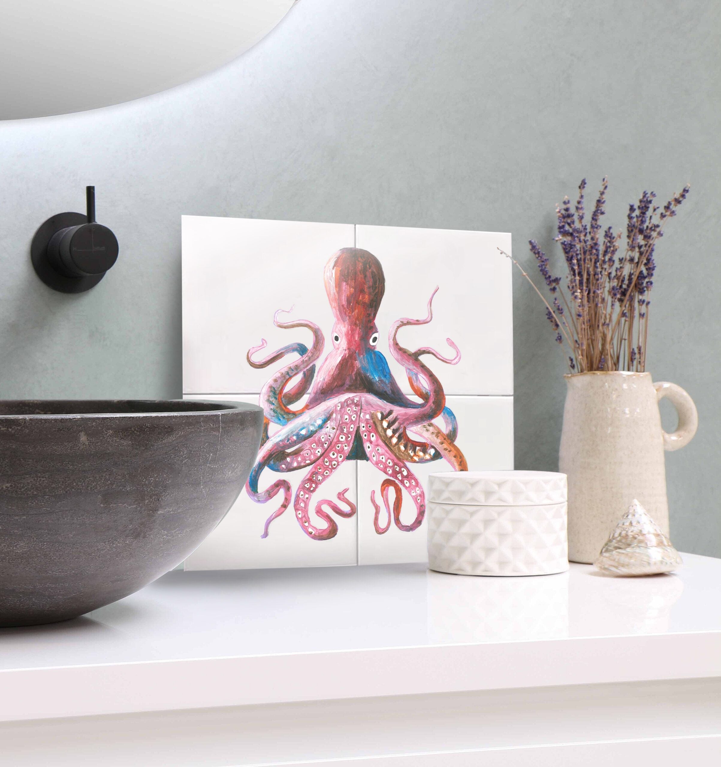 Tegeltableau Octopus