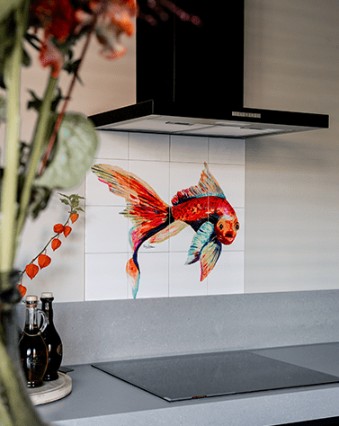 Tegeltableau Funky Fish