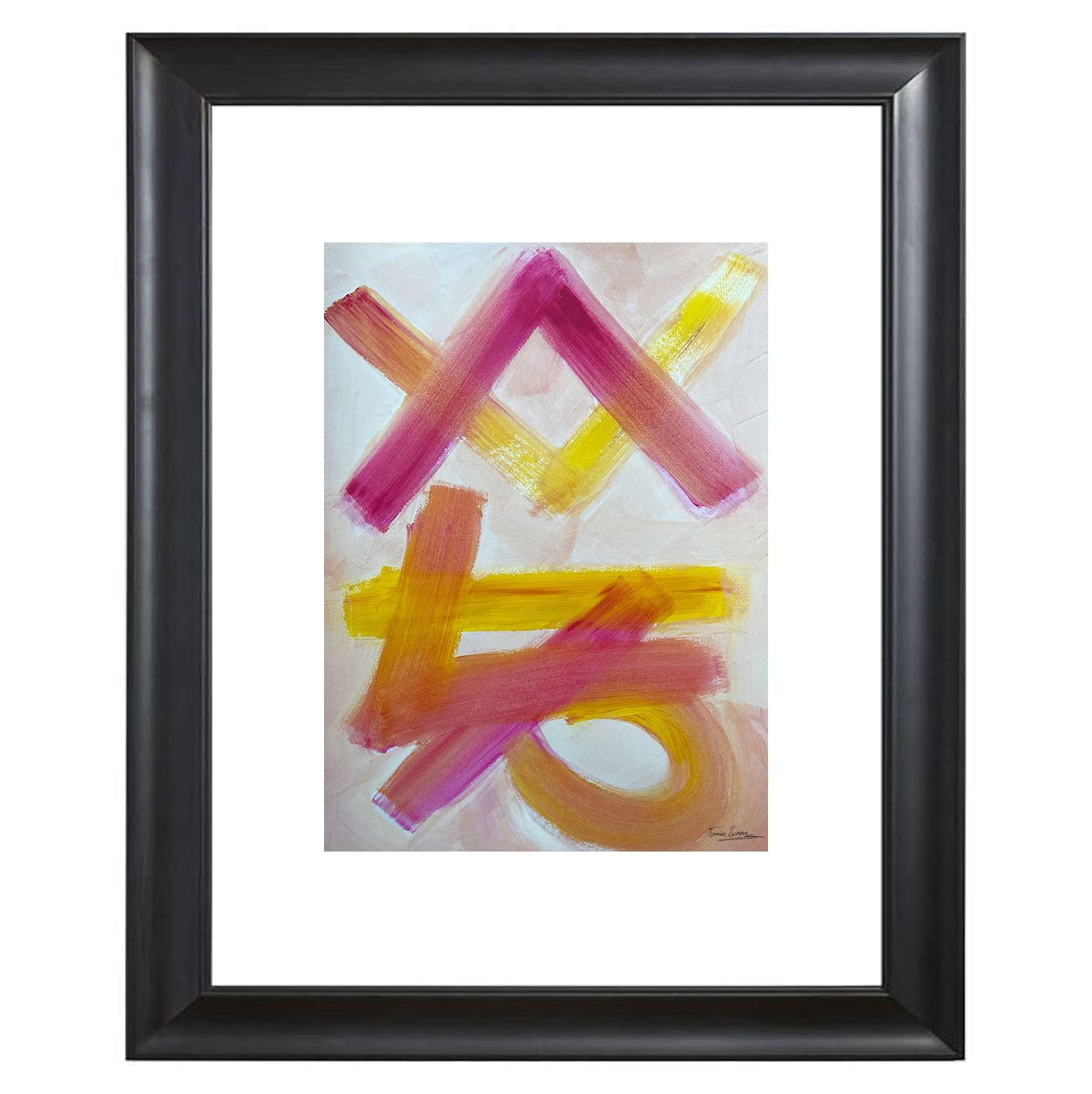 Art print Ikat line art