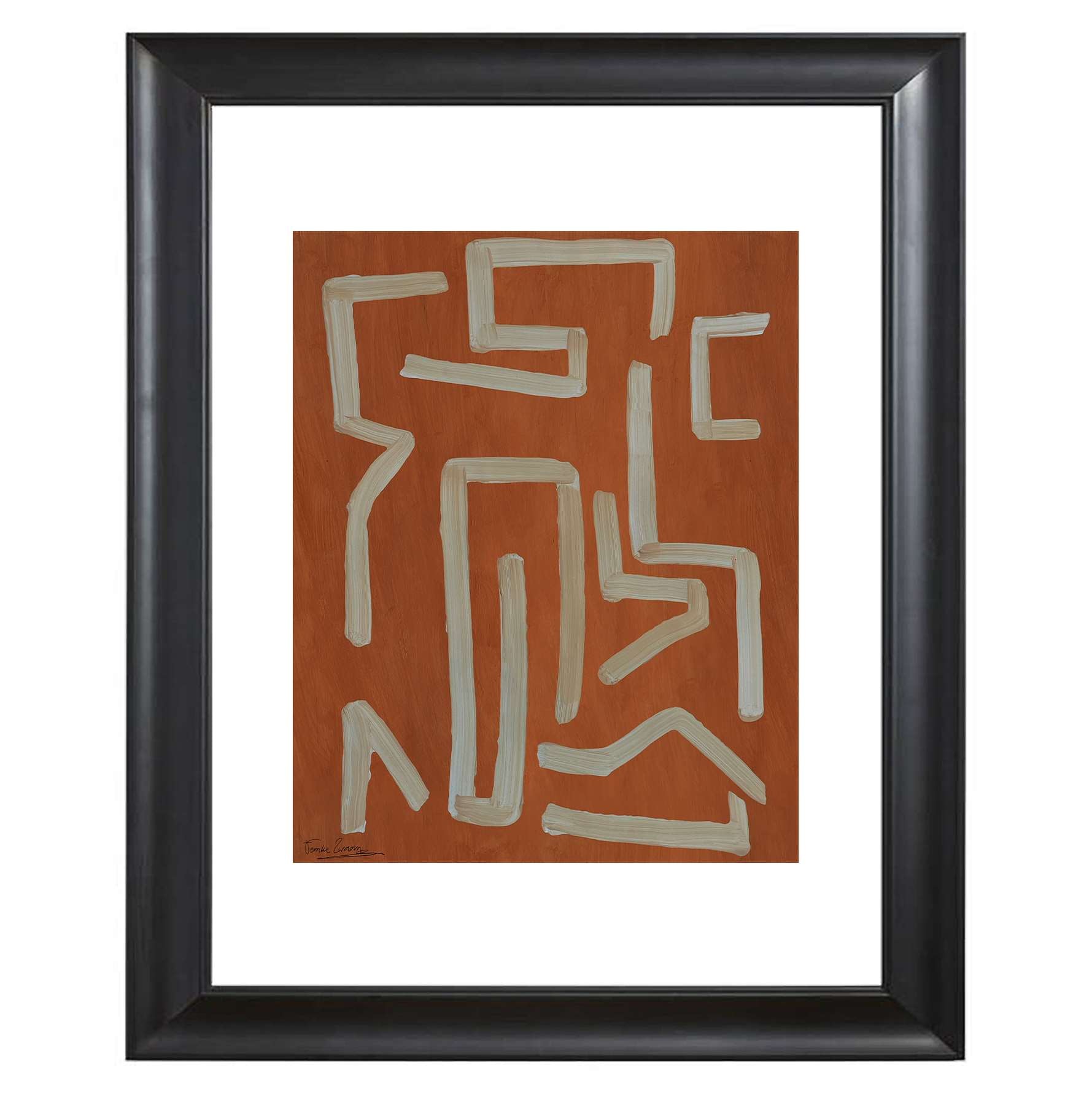 Art print space joy brown