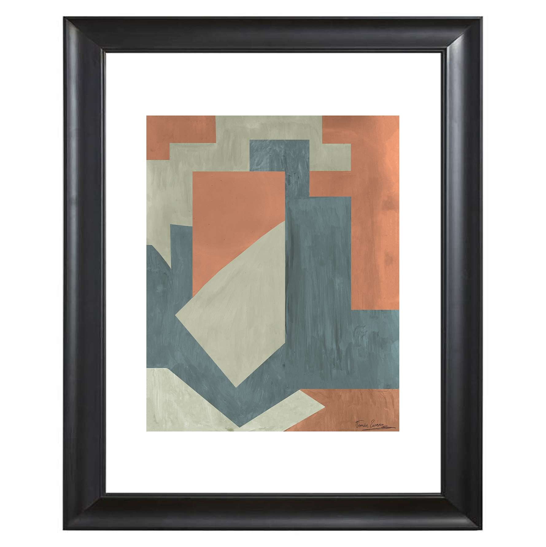 Art print geometric brow grey right