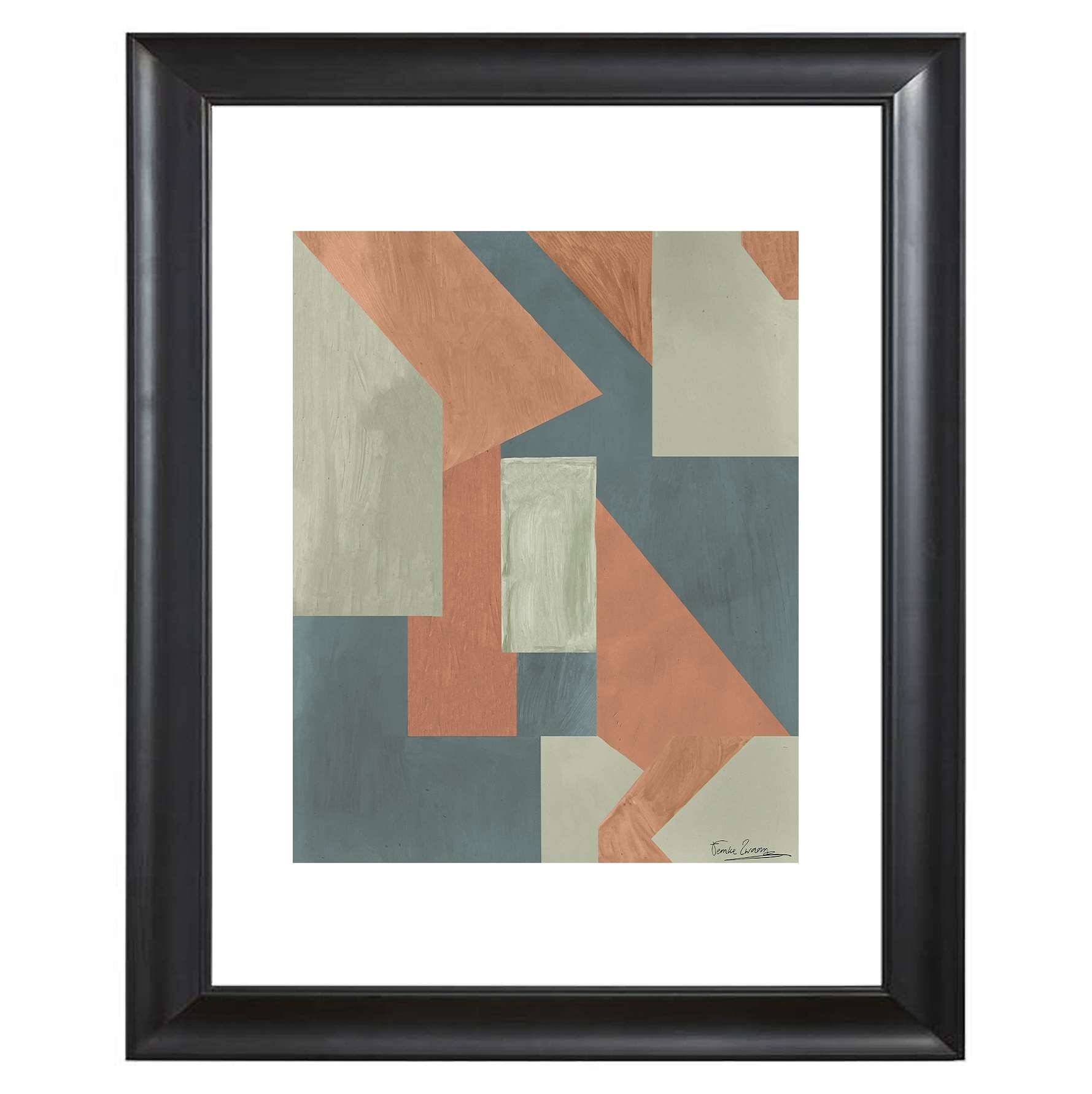 Art print geometric brow grey left