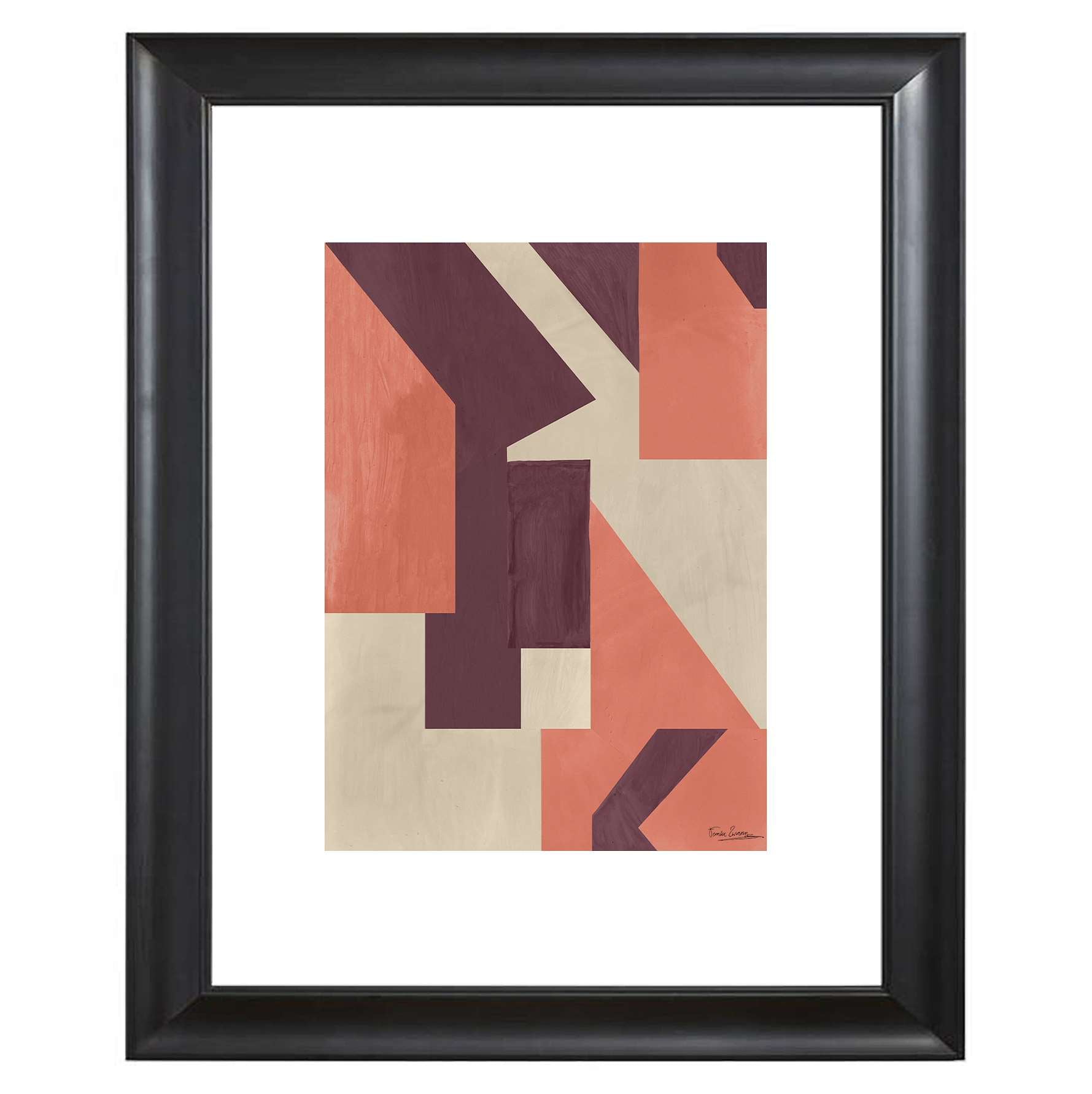 Art print geometric purple pink right