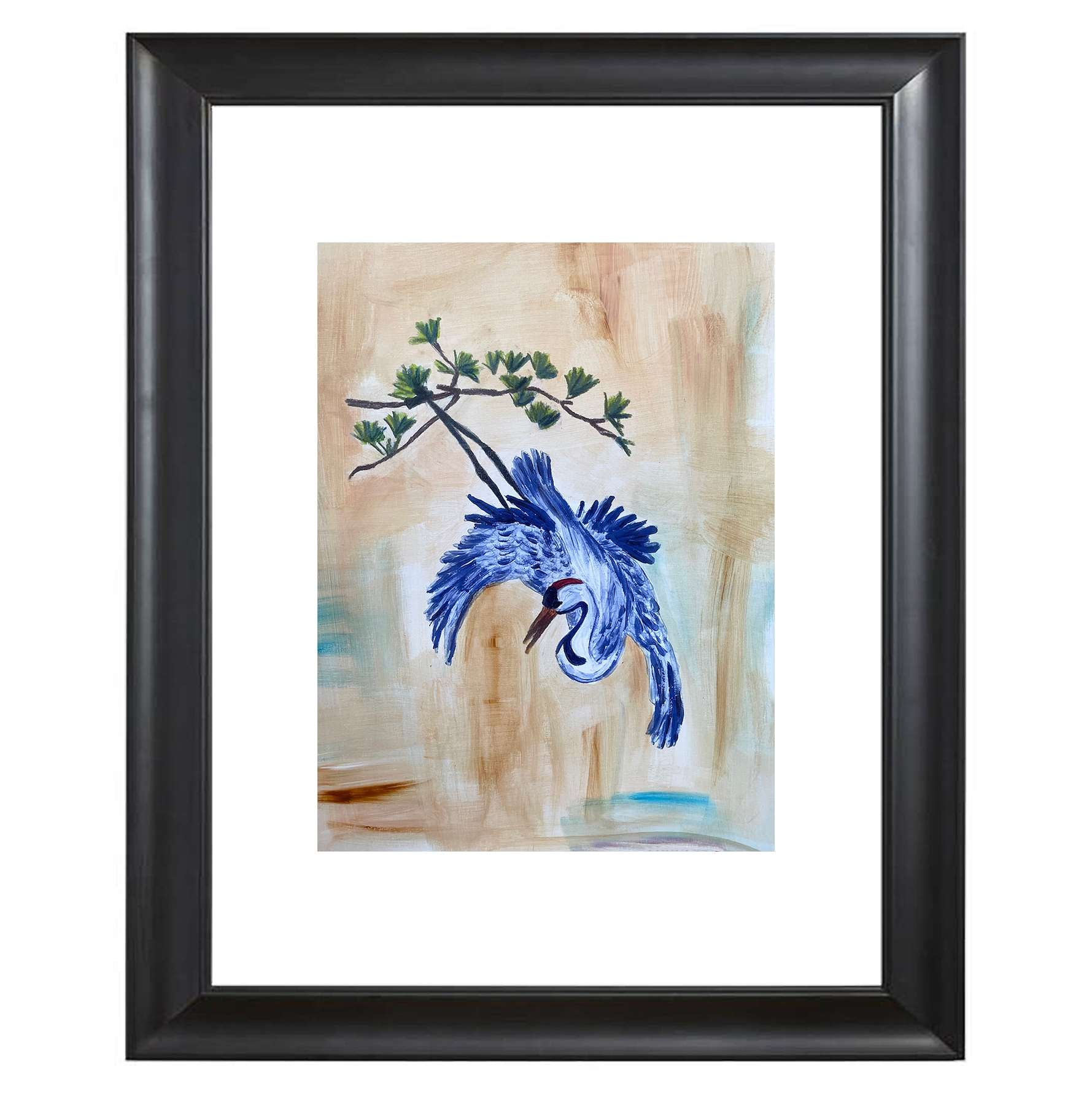 Art print crane Japan