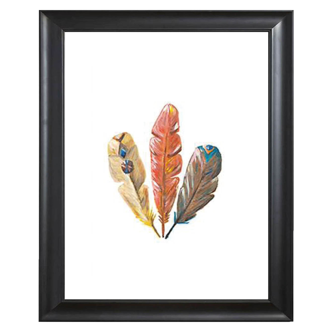 Art print feather headdress