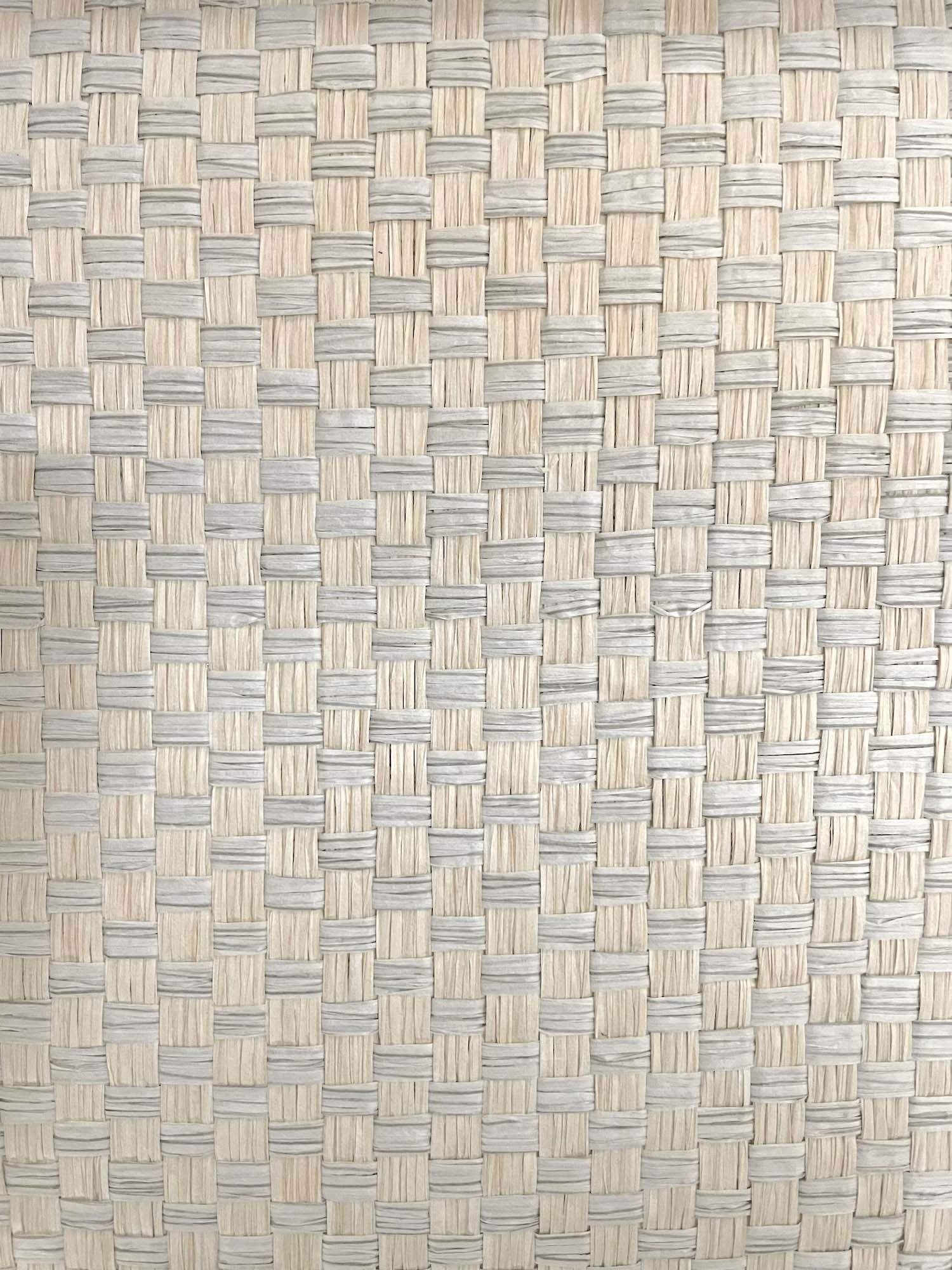 Behang weave ruitpatroon grijs beige
